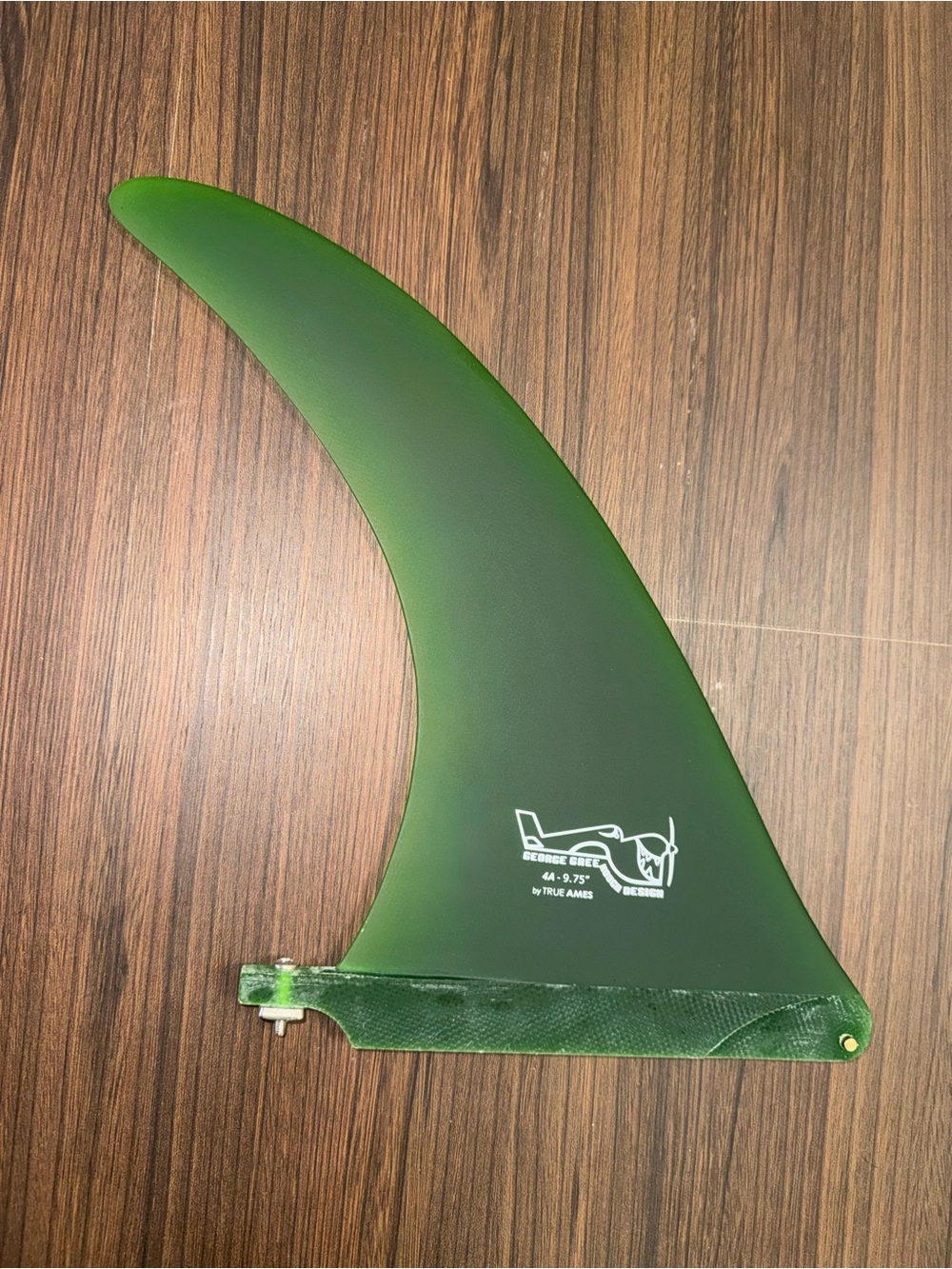 Brand New True Ames Greenough 4A 9.75" Single Surfboard Longboard Fin Green
